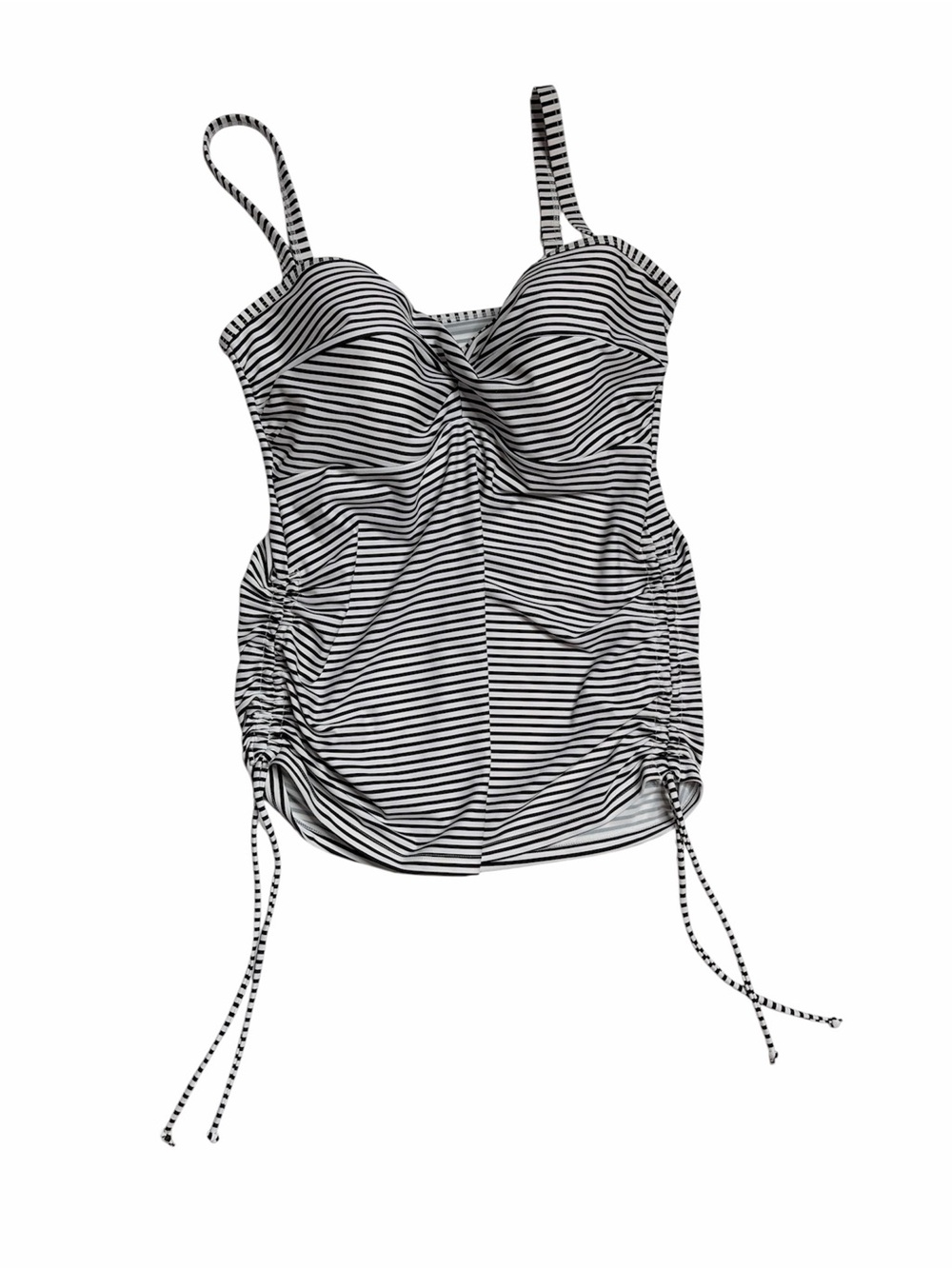 Panache Anya Black and White Stripe Bra-Sized Bandeau Tankini Top Size 36DD - Picture 4 of 13